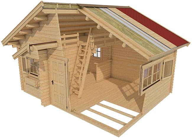 Wooden house structure