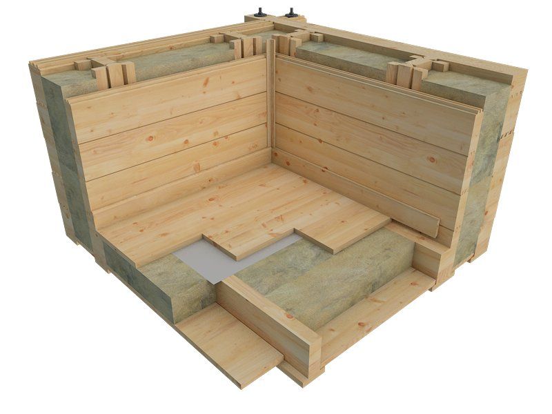 Wooden house floor insulation